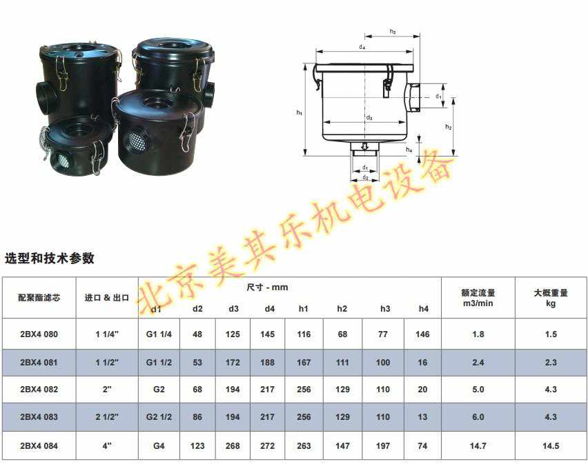 高壓風(fēng)機空氣濾清器總成尺寸圖